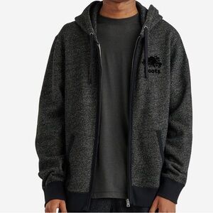 NWT Roots Organic Original Full Zip Hoodie - Black Pepper